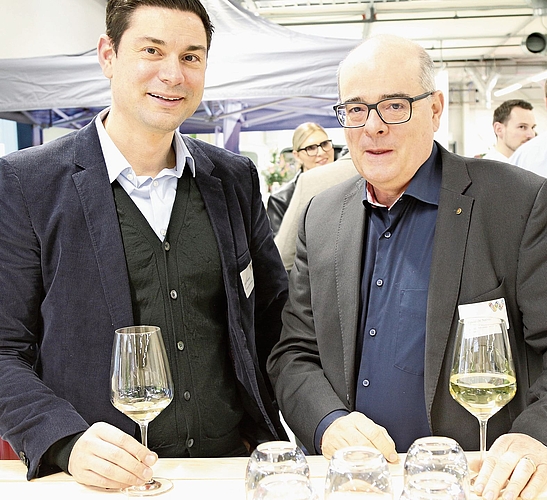 Nationalrat Benjamin Giezendanner (l.)und AGV-Bezirksvertreter Flavio de Nando. Nationalrat Benjamin Giezendanner (l.)und AGV-Bezirksvertreter Flavio de Nando.