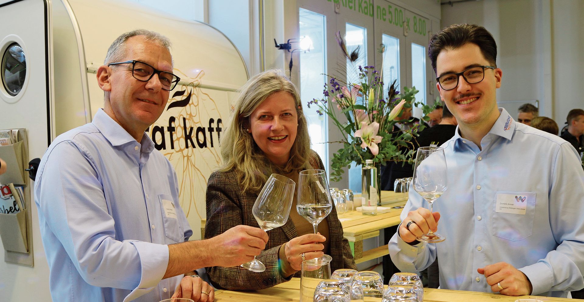 Hörberater Heinz (l.) und Dominic Anner sowie Coach Sonja La Hey. Hörberater Heinz (l.) und Dominic Anner sowie Coach Sonja La Hey.