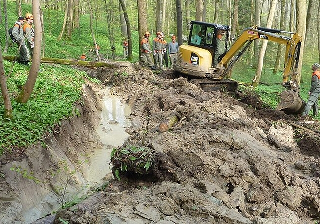 Der massive Erdrutsch führte zur Verschmutzung des Hinterbergenbachs. Foto: zVg
