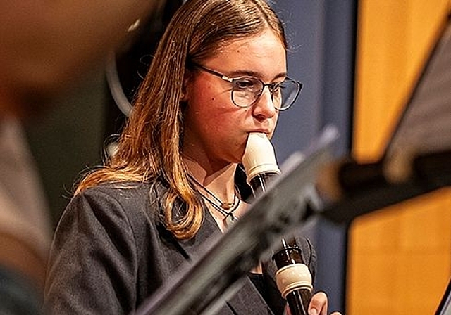Mitwirkung des Blockflöten-Ensembles der Oberstufe.