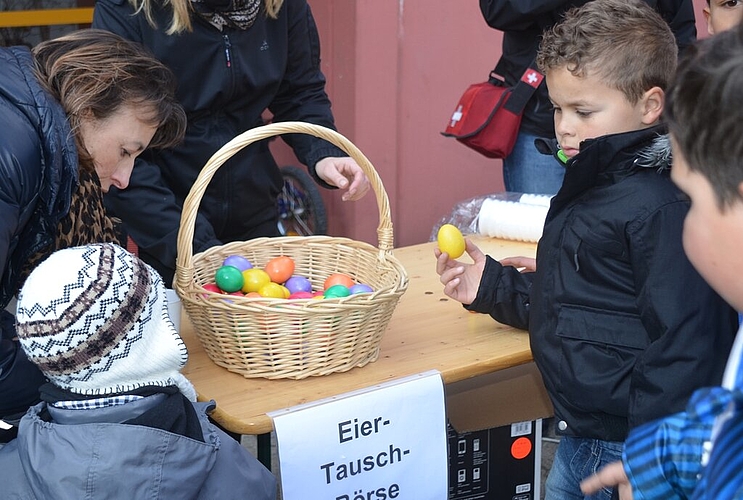 150 gefundene Kunststoffeier wurden gegen essbare Ostereier eingetauscht.
