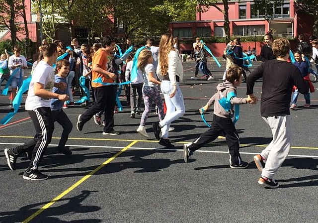 Die Neuenhofer Schüler haben ihren Olma-Auftritt lange geprobt. Foto: zVg