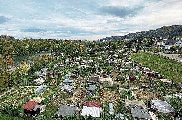 Diese Familiengärten im Gebiet Härdli stehen auf dem Land der Ortsbürger. (Bild: Melanie Bär)