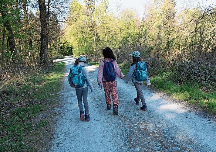 Die Kinder lernten im Wald Tiere und die Natur kennen. mz