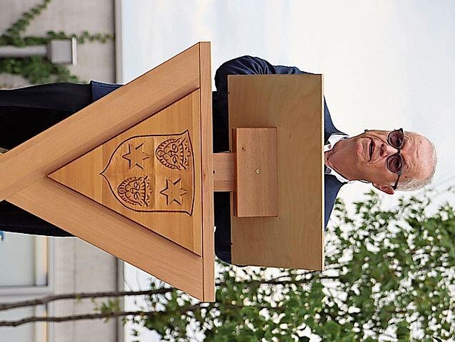 Gemeindeammann Markus Mötteli bei seiner Ansprache. zVg Gemeindeammann Markus Mötteli bei seiner Ansprache. zVg