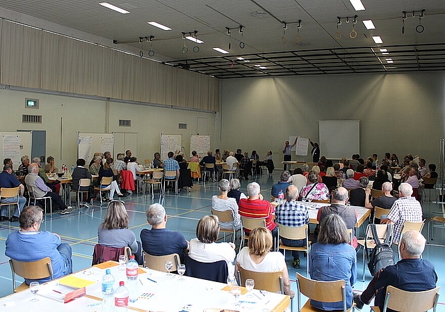 110 Personen nahmen am Workshop teil. Total hat die Gemeinde 2500 Einladungen verschickt. Rahel Bühler
