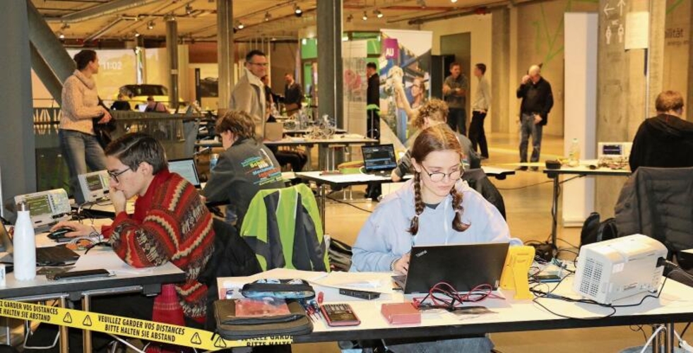 Lernende nahmen vergangene Woche in der        Umweltarena an der Qualifikation für die Berufsmeisterschaft teil.  Melanie Bär